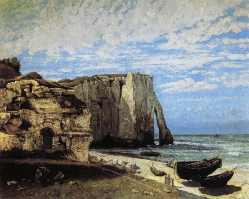 The Cliff at Etretat after the Storm, Courbet, Gustave